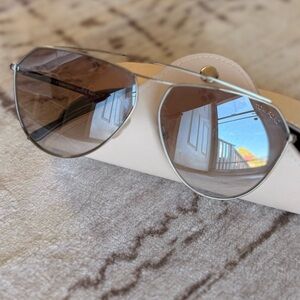Tom Ford Binx TF681 Silver Havana Aviator Sunglasses 63mm